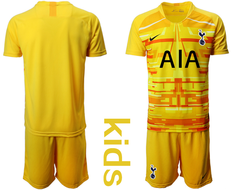 Youth 2020-2021 club Tottenham yellow goalkeeper blank Soccer Jerseys
